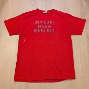 VTG Napoleon Dynamite Adult Medium Shirt My Lips Hurt Real Bad Promo Mighty Fine